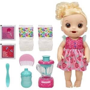 Strawberry Dress Baby Doll with Play Accessories